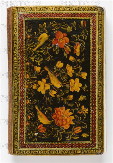 Islamic, Iranian, Qur'an, 19th century, ink, colors, and gold on paper with painted and gilded lacquer binding, Overall: 4 1/4 × 3 1/8 × 7/8 inches (10.8 × 7.9 × 2.2 cm)