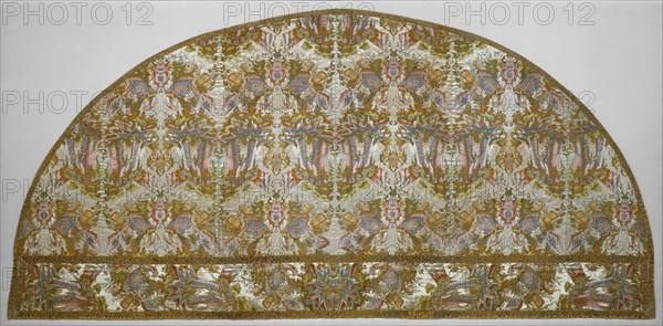 Unknown (French), Cope, between 1730 and 1740, silk and metallic thread on silk satin, Overall: 113 1/2 × 54 1/4 inches (288.3 × 137.8 cm)