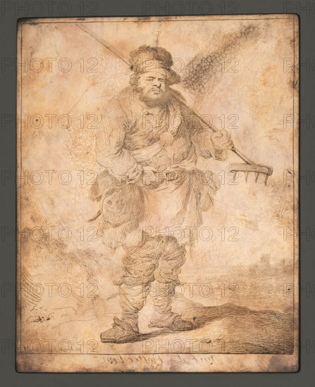Amsterdam Jew, Plonski, Michal (1778–1812), graphic artist; figure studies of male human types—Jews, workers—showing tools, hats, beards; 1802, Amsterdam; graphic matrix/graphic plate; height 17.3 cm, width 13.2 cm