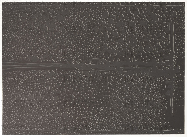 From the series 'Towards the Sky', purple and black; Janusz Przybylski (1937–1998), painter; sky, rain; print; 1987; height 59.5 cm, width 43 cm