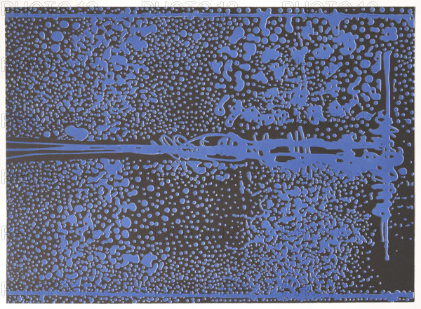 From the series 'Towards the Sky', purple and black; Janusz Przybylski (1937–1998), painter; sky, rain; 1987; print; height 59.5 cm, width 43 cm.
