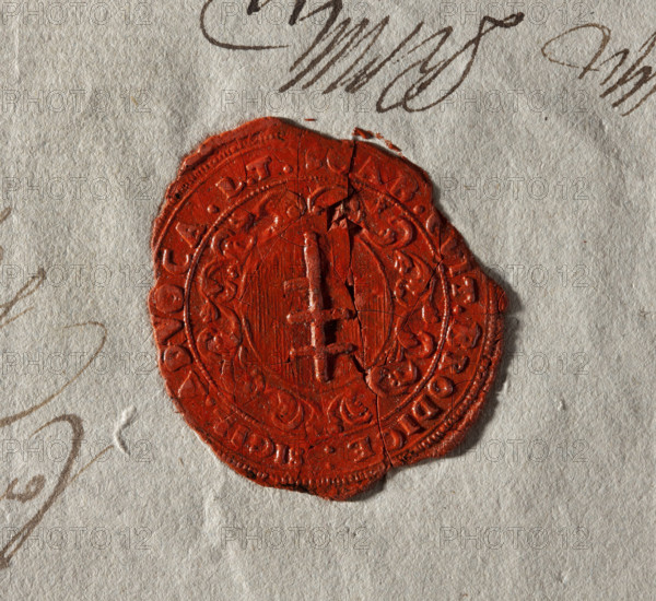 Oval wax impression of the seal of the town of Brody. On a decorative oval shield is the Pilawa coat of arms. On the rim is the inscription: SIGIL. ADVOCA. LT SCAB. CIVIT. BRODICE. Date: 1791. Material: wax. Dimensions: 41 × 44 mm. Country: Poland. Function: city seal / official seal. Maker: unknown (Witold Zurakowski? died 1927) WQXBCFS