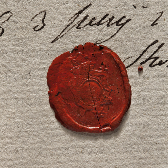 Round imprint of the seal of the town of Stopnica. In a decorative cartouche a key—bit upward. Around the rim the inscription: *SIGILLUM . CIVITATIS S . R . . OPNI*. Oval imprint of the private seal of the starost of Stopnica in wax. In the oval cartouche the Leliwa coat of arms with a crest above a half-lion crowned, holding a mirror in its paws. Behind the shield two swords; under the shield an order on a ribbon. 1789, Poland.