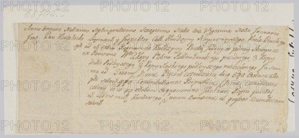 Round impression of the seal of the customs house in Leszno. A crowned eagle with a shield on its chest bearing an illegible coat of arms. Inscription around the rim: PIECZEC KARBU KORONEGO PROVIN, ., 1766, Poland, Leszno, seal; customs house, customs seals, customs receipts, paper seals, document seals, 1766.