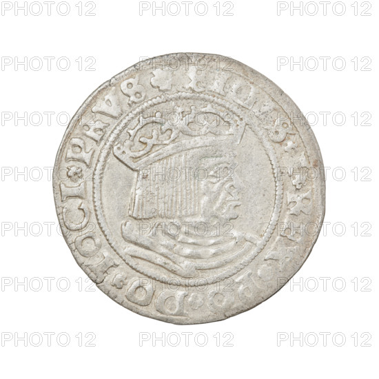 Prussian grosz, Sigismund I the Old (King of Poland; 1467–1548), 1530. Obverse: Crowned male bust in profile turned to the right; rim inscription '.SIGIS.I.REX.PO.DO.TOCI.PRVS'. Reverse: The Eagle of Royal Prussia; rim inscription '.GROSS.COMV.TERR.PRVS.1530'. Eagle emblem, royal bust, emblems; Torun, Poland; coin.
