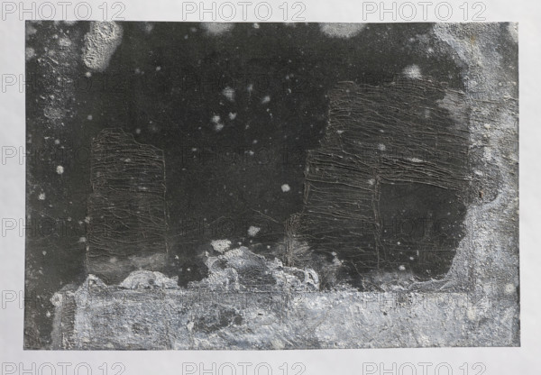 Rocky landscape; Feliks Jablczynski (1865–1928); graphic artist; landscape—mountain landscape with rocks; Polish graphic art; Poland; ca. 1924; graphic art; graphic matrix/graphic plate; height 7.5 cm, width 11.2 cm