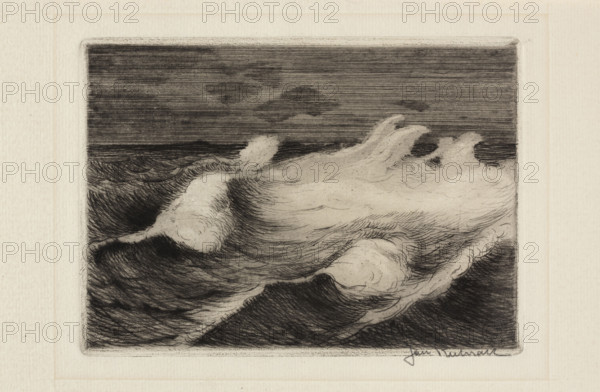 Fala, Rubczak, Jan (1884–1942), graphic artist; filigree, 1911; graphic; height 12.9 cm, width 18 cm; framed height 25 cm, width 32.8 cm