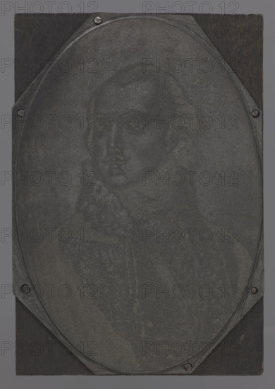 Portrait of Casimir Pulaski, Reymond M. (1916). Portrait of Casimir Pulaski in a bust, oval; graphic plate. Materials: graphic matrix. Dimensions: plate height 9.1 cm, width 6.3 cm, thickness 2.3 cm; graphic matrix height 9 cm, width 6.3 cm, thickness 0.2 cm. Pulaski, Kazimierz (1746–1779) — iconography.