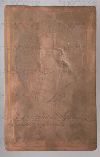 Portrait of Gwilhelm Kalinski, professor of Theology at the Vilnius Academy; Pczycki, Stanislaw (ca. 1769–1844), graphic artist; Kalinski, Gwilhelm (1747–1789); Tyszkiewicz, Konstanty (1806–1868). Male portrait of professor Wilhelm Kalinski (h. Jelita), professor of the Main School in Vilnius, theologian and preacher, after 1805. Graphic, graphic matrix/plate. Height 17 cm, width 10.8 cm.