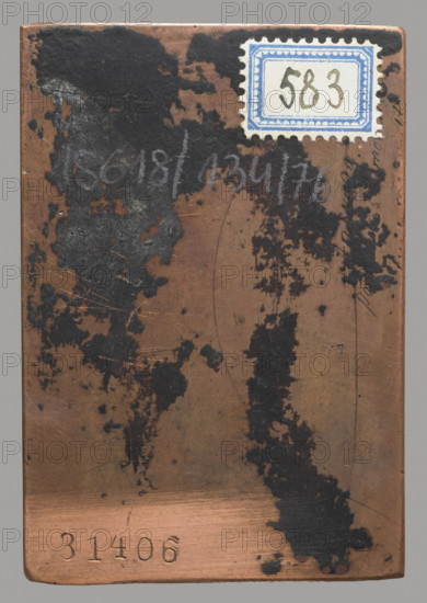 Nikodemas pas Jezu nakti ateyn (Christ's Conversation with Nicodemus), Czerski, Stanislaw (1777–1833), graphic artist; biblical scene depicting Nicodemus; after 1800; oil lamps; graphic; graphic matrix/graphic plate; height 7.6 cm, width 5.2 cm