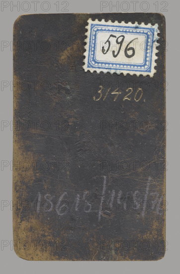 Frame with the inscription: The Genuine Court Plaister; Lopacinski, Jan Nikodem (1747–1810), graphic artist, Lohojsk; Lohojsk — graphic frames, ca. 1800; graphic, graphic matrix, graphic plate; height 4 cm, width 6.5 cm
