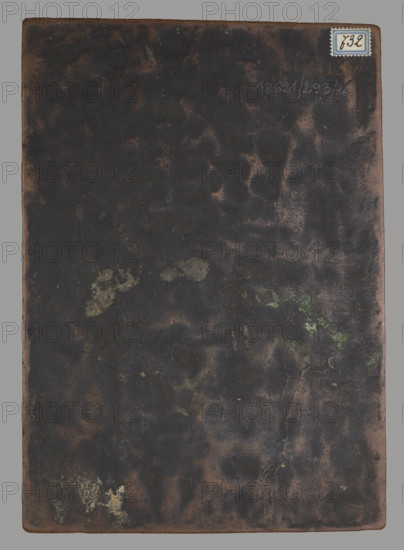 Floral ornament, graphic artist, Lohojsk; floral ornaments; Perhaps a matrix for embossing leather; before 1850; matrix; height 23.7 cm; width 16.6 cm; maker: Tyszkiewicz, Konstanty (1806–1868).