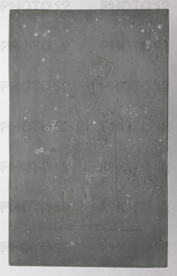 Jew with a cane, graphic artist, Jews, Judaica, generic types, traveling merchants, Krajewska, Wanda (fl. 1948), 2nd half of the 19th century, graphic, graphic matrix, graphic plate, height 18.2 cm, width 11.3 cm