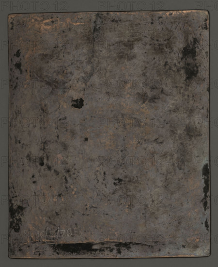 Portrait of Rembrandt; maker: Plonski, Michal (1778–1812), graphic artist; after: Rijn, Rembrandt van (1606–1669), painter; engraver/author: Witke-Jezewski, Dominik (1862–1944); subject: Rembrandt van Rijn (1606–1669) — iconography; format: oval; depiction: historical costumes, portrait of an artist, male portrait, painter; type: reproduction print, print from a graphic matrix/plate; date: ca. 1806, Paris; dimensions: height 20.3 cm, width 16.7 cm.