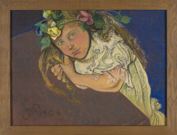 Portrait of Miss Sternbach, Wyspianski, Stanislaw (1869-1907), painter; portrait of Helena Sternbach (1898-?); 1904; pastel drawing; height 45 cm, width 61 cm.