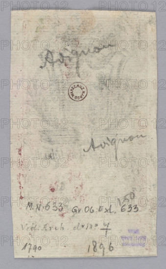 Ex libris DG de Labastie; bookplate by Dominik Witke-Jezewski (1862–1944) after Paul-André de La Bastie (1756–1830); graphic print, heraldic bookplate with coats of arms, lilies, and rank crowns; French, 18th–19th century; height 8.7 cm, width 5.5 cm.