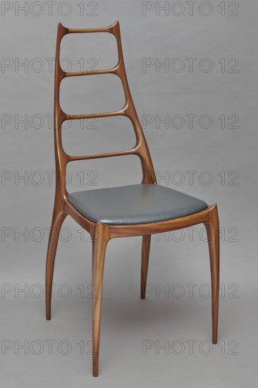 Chair H106, Homa, Edmund (1927–2019), Polish, manufacturer, furniture, organic (style), artistic craftsmanship, 2016, 1967 (design), Szczecin, furniture; height 106 cm, width 49 cm, depth 49 cm