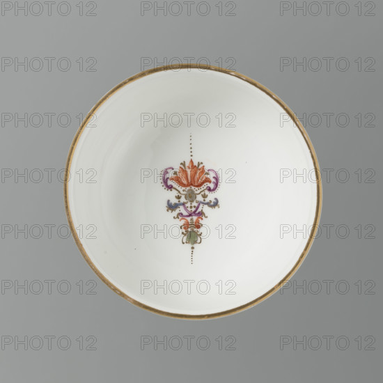 Hemispherical bowl; Meissen porcelain factory (Koenigliche Porzellain Fabrique, active 1710–1763), manufacturer; ca. 1750; Meissen; vessel; height 4.7 cm; width 8 cm