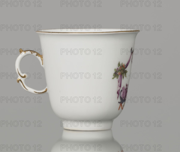 Tall chalice cup; Koenigliche Porzellain Fabrique, Meissen (1710–1763), manufacturer; ca. 1750; Meissen; vessel; height 7 cm; width 7.2 cm