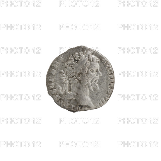 Denarius, Septimius Severus (146–211; Roman emperor 193–211), issuer: Septimius Severus. Obverse: Head of Septimius Severus in a laurel wreath to the right, inscription SEV PERT - AVG IMP VIII. Reverse: Hercules stands to the right, leaning on a club with his right hand, holding a bow in his left, lion skin on his left shoulder, inscription HERCVLI - DEFEN. Date: 196–197. Roman Empire (27 BC–476), Rome. Coin; weight 2.88 g; diameter ~16.5–17.0 mm; axis 180 degrees.
