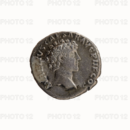 Denarius, Antoninus Pius (86–161; Roman emperor 138–161), issuer; Marcus Aurelius (121–180; Roman emperor 161–180), caesar 139–161. Head of Antoninus Pius with laurel wreath to the right, legend ANTONINVS AVG PIVS PP TR P COS III around; rev.: Head of young Marcus Aurelius without a covering to the right, legend AVRELIVS CAESAR AVG PII F COS all around. Date: 140. Roman Empire (27 BC–476), Rome. Coin; weight 3.27 g; diameter 16.5–17.5 mm; axis 195°.