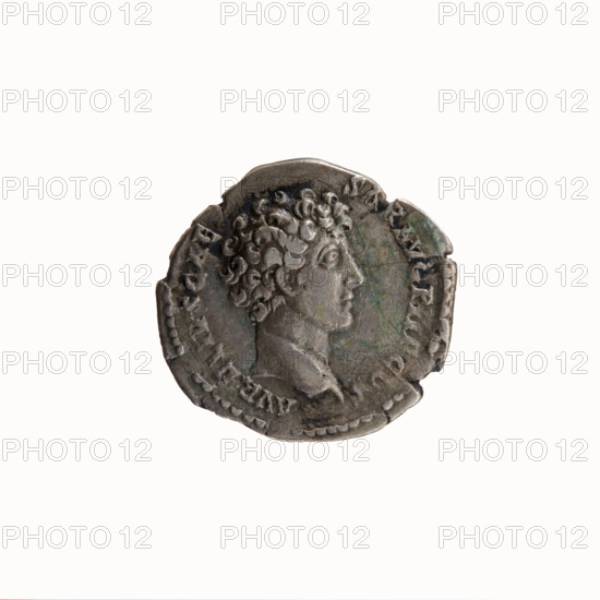 Denarius, Antoninus Pius (86–161; Roman emperor 138–161), issuer; Marcus Aurelius (121–180; Roman emperor 161–180), caesar 139–161; Marcus Aurelius (heir to the throne 138–161) — iconography. Obverse: head of Antoninus Pius with laurel wreath to the right, inscription ANTONINVS AVG PI - VS PP TR P COS III around. Reverse: head of young Marcus Aurelius without a covering to the right, inscription AVRELIVS CAE - SAR AVG PII F COS around. Date: 140. Roman Empire (27 BC–476), Rome. Coin (denarius); silver; diameter 18.0–19.0 mm; weight 3.17 g; axis 30°.