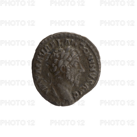 denarius, Marcus Aurelius (121–180; Roman emperor 161–180), issuer; personifications; globe (attribute); cornucopias; Providentia (personification); obverse: Head of Marcus Aurelius with laurel wreath facing right, inscription IMP M AVREL ANTONINVS AVG; reverse: Providentia standing left, holding a globe in her right hand and a cornucopia in her left, inscription PROV DEOR TR P XV COS III; date: 161; Roman Empire (27 BC–476), Rome; coin; weight 2.75 g; diameter 17.0–17.5 mm; axis 15 degrees