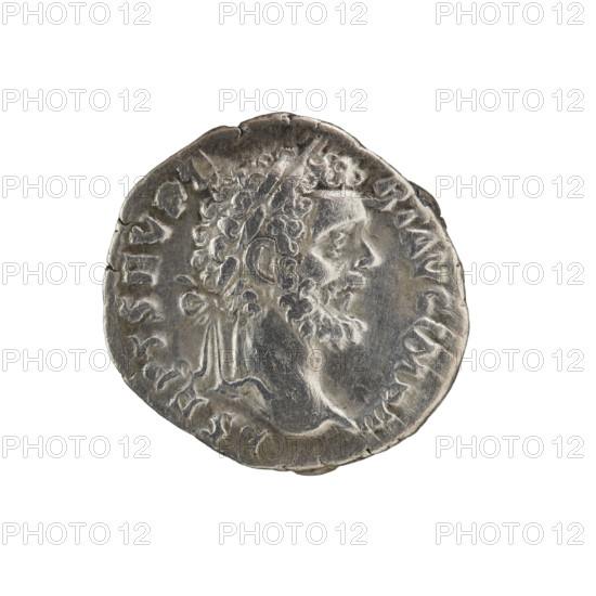 Denarius of Septimius Severus (146–211; Roman emperor 193–211). Obverse: Head of Septimius Severus in a laurel wreath facing right, inscription L·SEPT·SEV·PE·RT·AVG·IMP·III. Reverse: Naked Liber standing left, holding a jug in his right hand and a thyrsus in his left, a panther seated at his left feet, inscription LIBERO·PATRI. Roman, 194. Coin; diameter ~17.5–18.0 mm, weight 3.20 g, axis 345°.