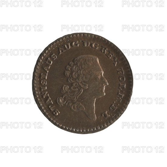 historical trio, Stanislaw August Poniatowski (King of Poland; 1764–1795), Konstanty Jablonowski - inspector, (1767), Polish coins, Stanislaw August Poniatowski (King of Poland; 1732–1798) — iconography, portraits of rulers, commemorative coins, inscriptions. Obv.: Head of Stanislaw August turned right, around the inscription divided at the bottom: STANISLAUS AUG: D:G:REX POL:M:D:L:-, pearl border. Rev.: Inscription in eight lines: AERE/PERENNIVS/AEVUM/SCEPTRA GERAT/PATRIAMQ:BEET/OF:CR:?.MON:/17.IANUAR./1767., below CI signature, pearl border, decorative edge. 1767, Polish–Lithuanian Commonwealth (1569–1795), Kraków, Poland. Coin (commemorative). Diameter 28.6 mm; diameter 29.0 mm; weight 12.64 g.