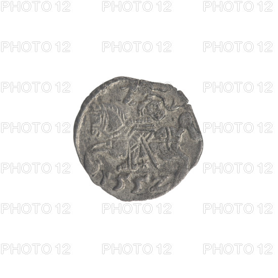 Lithuanian denarius, Sigismund II Augustus (King of Poland; 1544–1572); emblems of the Jagiellon dynasty; Polish coins; motifs: Polish eagle (obverse, in the rim) and Lithuanian Pursuer (reverse, in the rim, below the year 155Z/1552); Grand Duchy of Lithuania, Vilnius; coin; diameter 11.3–12.0 mm; weight 0.29 g
