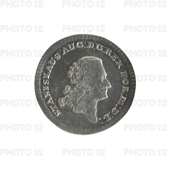 historical troika, Stanislaw August Poniatowski (King of Poland; 1764–1795), Konstanty Jablonowski - inspector, (1767), Polish coins, Stanislaw August Poniatowski (King of Poland; 1732–1798), Stanislaw August Poniatowski - iconography, portraits of rulers, commemorative coins, inscriptions, Obv.: Head of Stanislaw August turned to the right, around it a divided inscription at the bottom: STANISLAUS AUG: D:G:REX POL:M:D:L: -, pearl border. Rv.: Inscription in eight lines: AERE/PERENNIVS/AEVUM/SCEPTRA GERAT/PATRIAMQ:BEET/OF:CR:?.MON:/17.IANUAR./1767., below CI signature, pearl border, decorative edge, 1767, Polish–Lithuanian Commonwealth (1569–1795), Kraków, Poland, coin (commemorative), dia. 28.4 mm, dia. 28.6 mm, weight 7.46 g
