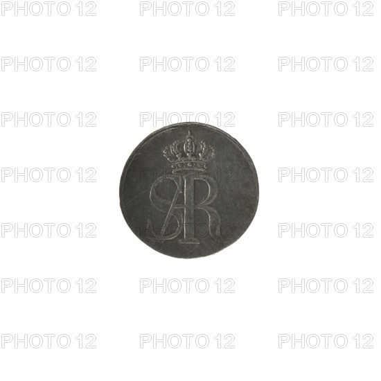 silver crown trial groschen, Stanislaw August Poniatowski (King of Poland; 1764–1795), Johann Philip Holzhaeusser (engraver), Justyn Schröder (Mintmaster of the Warsaw Mint 1768–1772), Polish coins, monograms, tied monograms, royal monograms, inscriptions, Crown coins, trial coins; Obv.: under the crown, a tied monogram composed of the letters SAR, continuous border; Rev.: inscription in four lines: ET IN / PARVIS / PURUS / 1771, continuous border; 1771, Polish–Lithuanian Commonwealth (1569–1795), Warsaw, Poland; coin, mint hallmark; diameter 14.6–15.0 mm, weight 0.75 g