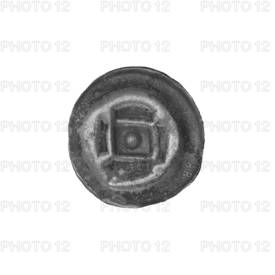 Denarius - bracteate, rectangle I (iconographic), Richard, Antoni (1841-1894), AR marks, rectangles, one-sided coins, balls, Teutonic Knights (order), Rectangle with one ball inside and one on each corner, ca. 1297/1298 - ca. 1307/1308, State of the Teutonic Order (1226-1525), coin (one-sided), diameter 14.3 mm, weight 0.21 g