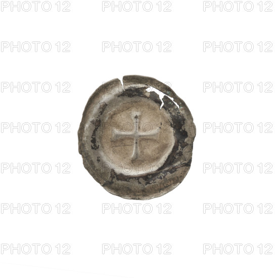 denarius - bracteate, R5 (rarity), Greek cross I (iconographic), equal-armed cross (iconographic), one-sided coin, crosses, Teutonic Knights (order), equal-armed cross, arms' ends extended, 2nd half of the 13th century, State of the Teutonic Order (1226–1525), coin (one-sided), diameter 17.5 mm, weight 0.20 g