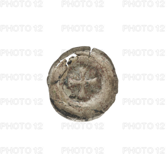 Denarius - bracteate (one-sided coin), R5 (rarity), iconography: Greek cross / equal-armed cross with arms' ends extended, associated with the Teutonic Knights (Order), 2nd half of the 13th century, State of the Teutonic Order (1226–1525), coin (one-sided), diameter 17.5 mm, weight 0.20 g