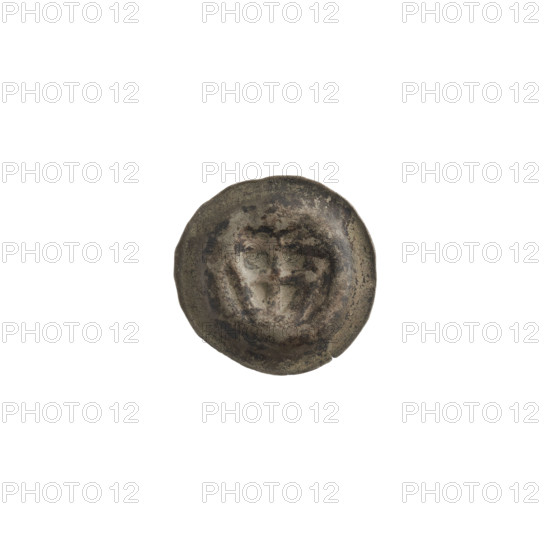 Denarius - bracteate; one-sided coin showing a triangular shield with a cross whose arms reach the edges; additional shields; illegible mark above the shield. Iconography: shield with cross I; Teutonic Knights (order). Dated ca. 1307/1308–ca. 1317/1318. State of the Teutonic Order (1226–1525). Coin (one-sided). Diameter 14 mm; weight 0.21 g. WQXBCFS