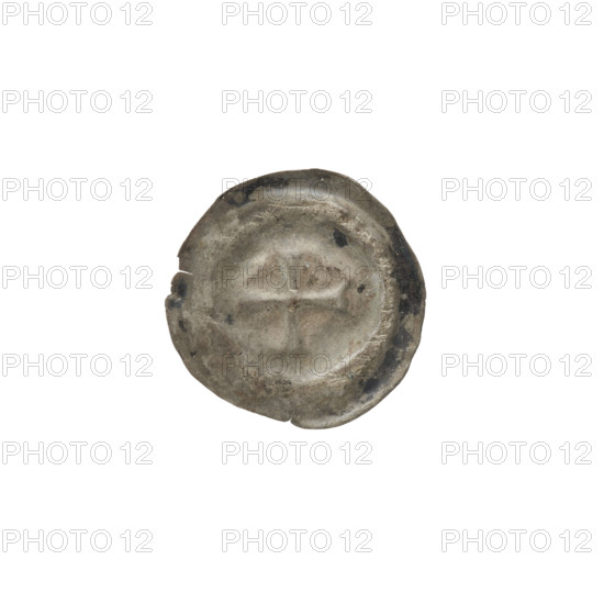 denarius - bracteate; Greek cross I (iconographic); R5 (rare); equal-armed cross (iconographic) with ends of the arms extended; one-sided coin (bracteate); crosses; Teutonic Knights (Order); 2nd half of the 13th century; State of the Teutonic Order (1226–1525); coin; diameter 16.8 mm; weight 0.25 g WQXBCFS