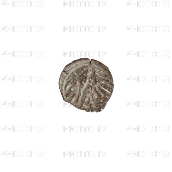 denarius, Straub (Strawb), Heinrich, publisher; Decjusz, Jost Ludwik (fl. 1528-1535); Wille, Albrecht (fl. 1520-?), publisher; R3 (rarity); eagles; Hohenzollern (coat of arms); rosettes; Albrecht Hohenzollern (Prince of Prussia; 1490-1568). Obverse: in a continuous border the letter A, below which the Hohenzollern coat of arms; on both sides of the letter and above it one rosette. Reverse: in a continuous border a Prussian eagle; on its chest a crowned shield with the letter S. Date: 1529–1531. Place: Ducal Prussia (1525–1701), Königsberg. Medallion coin: diameter 13.6 mm; weight 0.39 g; axis 80 degrees.