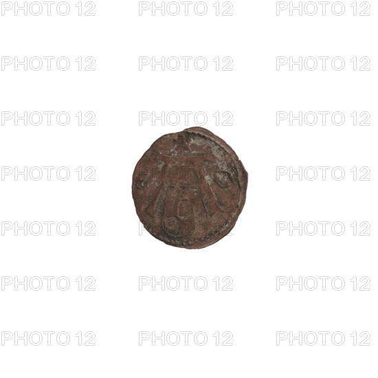 Denarius, Lentz, Gerhard, Lauterbach, Casper, publisher, R4 (rarity); obverse: in the beaded border the letter A, below which the heraldic shield of the Hohenzollern family, on the sides numerals of the date 6 - O, above the letter a rosette; reverse: in the beaded border the Prussian eagle with a crowned shield on its chest bearing the letter S; 1560; Albrecht Hohenzollern (Prince of Prussia; 1490–1568); Ducal Prussia (1525–1701), Königsberg; coin; diameter 13.3 mm; weight 0.30 g; axis 0 degrees