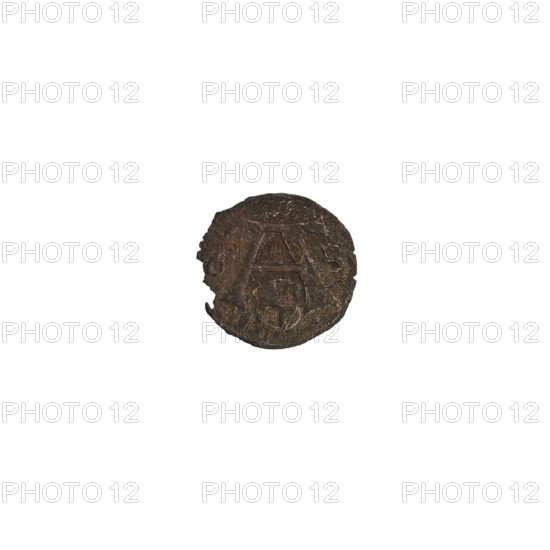 denarius, Goebell, Hans, R4 (rarity), eagles, Hohenzollern (coat of arms), Albrecht Hohenzollern (Prince of Prussia; 1490-1568). Obv. In the beaded border the letter A, beneath which the heraldic shield of the Hohenzollerns. In the field, on the sides of the letters, the numerals 6 - 3. Above the letter a rosette. Rev. Prussian Eagle. On its chest a crowned shield with the letter S. 1563, Ducal Prussia (1525-1701), Königsberg. coin: dia. 12.3 mm, weight 0.29 g, axis 40 degrees.