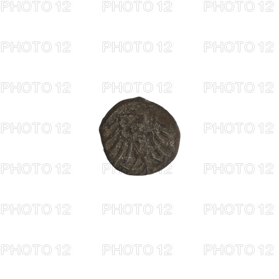 Denarius, Goebell, Hans, R4 (rarity). Obverse: in the beaded border the letter A below the heraldic shield of the Hohenzollerns; in the field flanking the letters, numerals 6 - 3; above the letter a rosette. Reverse: in the beaded border the Prussian eagle bearing on its chest a crowned shield with the letter S; date 1563. Associated with Albrecht Hohenzollern (Prince of Prussia; 1490–1568). Ducal Prussia (1525–1701), Königsberg. Coin: diameter 12.0 mm, weight 0.33 g, axis 340°.