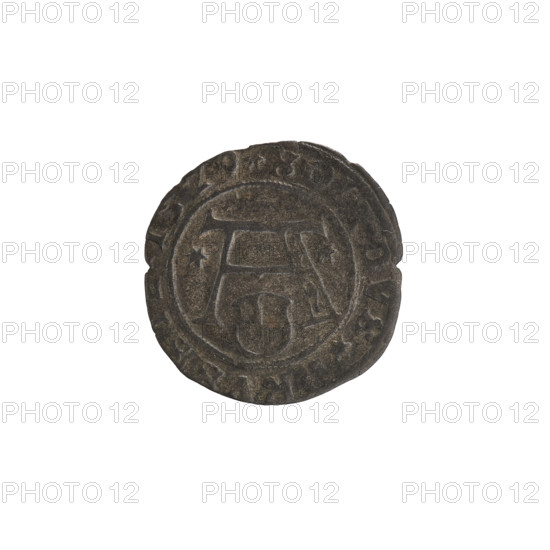 szelag, Straub (Strawb), Heinrich, publisher, Wille, Albrecht (fl. 1520-?), publisher, Decjusz, Jost Ludwik (fl. 1528-1535), R2 (rarity), eagles, Hohenzollern (coat of arms), Albrecht Hohenzollern (Prince of Prussia; 1490-1568). Av. Prussian eagle, on its chest the crowned letter S. Along the rim, between the pearl borders, the inscription: *ALBERTVS*D*G*DVX*PRVSSIE. Rv. The letter A, beneath which the coat of arms of the Hohenzollern family. On both sides of the letter, one six-pointed star. Along the rim, between the pearl borders, the inscription: *SOLIDVS*PRVSS. 1529, Ducal Prussia (1525–1701), Königsberg. Coin: diameter 20.2 mm, weight 1.16 g, axis 180 degrees.