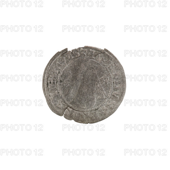 szelag; Straub (Strawb), Heinrich, publisher; Wille, Albrecht (fl. 1520-?), publisher; Decjusz, Jost Ludwik (fl. 1528-1535); eagles; rosettes; Hohenzollern (coat of arms); Albrecht Hohenzollern (Prince of Prussia; 1490–1568). Obverse: Prussian eagle. On the rim, between pearl borders, an inscription beginning with a rosette: ALBERTVS*DDVX*PRVS, VSSIE. Reverse: The letter A with the Hohenzollern heraldic shield beneath; a rosette on each side of the letter. On the rim, between pearl borders, inscription: SIDVS PRVSSIE I53I (rosettes at the beginning of the legend, between words, and after PRVSSIE). Date: 1531. Place: Ducal Prussia (1525–1701), Königsberg. Coin: szelag; diameter 20.0 mm; weight 0.91 g; axis 140°.
