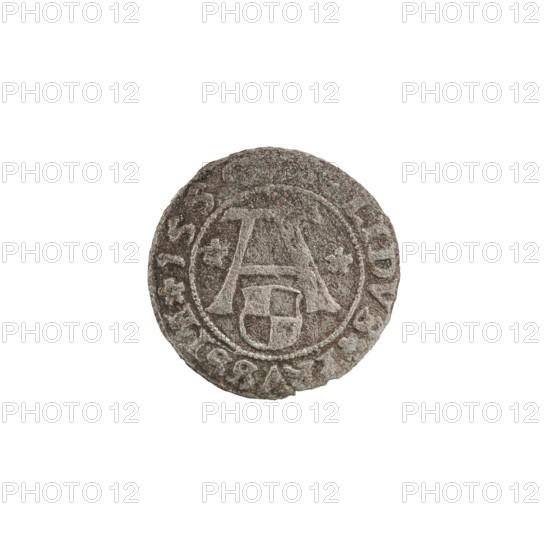 szelag, Nimptsch (Nimsch), Hans, R (rarity), eagles, Hohenzollern (coat of arms), rosettes, Albrecht Hohenzollern (Prince of Prussia; 1490-1568). Obv.: Prussian eagle, on its chest the crowned letter S. In the rim between the pearl borders an inscription beginning with a trefoil: ERTVS*D*G*DVX, VSSIE. Rev.: Letter A, under which the heraldic shield of the Hohenzollerns. On both sides of the letter there is one rosette. On the rim between the pearl borders there is an inscription: LIDVS PRVSSIE 15 (rosette at the beginning of the legend and between the words). 1550. Ducal Prussia (1525–1701), Königsberg. Coin: diameter 18.9 mm, weight 0.96 g, axis 290°.