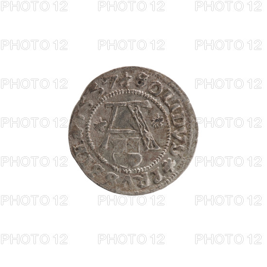 szelag, Nimptsch (Nimsch), Wolf, R1 (rarity), eagles, rosettes, Hohenzollern (coat of arms), Albrecht Hohenzollern (Prince of Prussia; 1490–1568). Obv.: Prussian eagle, on its chest the crowned letter S; on the rim between the pearl borders an inscription beginning with a trefoil, with dots between words: RTVS DG DVX PRVSSIE. Rev.: the letter A above the heraldic shield of the Hohenzollerns, with a rosette on each side of the letter; on the rim between the pearl borders an inscription beginning with a rosette and a rosette between words: SOLIDVS PRVSSIE I557. Date: 1557. Place: Ducal Prussia (1525–1701), Königsberg. Coin: diameter 19.9 mm, weight 1.11 g, axis 100°.
