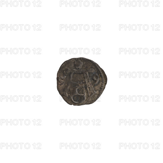 Denarius, Nimptsch (Nimsch). Obverse: in beaded border the letter A beneath the Hohenzollern coat of arms; numerals of the date 5 - 9 on the sides of the letter; rosette above the letter. Reverse: in beaded border the Prussian eagle with a crowned shield bearing the letter S on its chest. Albrecht Hohenzollern (Prince of Prussia; 1490–1568). 1559. Ducal Prussia (1525–1701), Königsberg. Silver coin; diameter 12.6 mm, weight 0.29 g, axis 90°. R5 (rarity). Eagles, rosettes.
