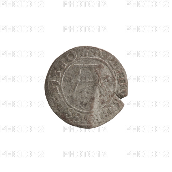 szelag by Gerhard Lentz and Casper Lauterbach, R1 (rarity). Obverse: Prussian eagle with crowned letter S on its chest; rim inscription beginning with a tower mint master's mark, reading ALBER, V, DG DVX PRVSSIE with one dot between words. Reverse: letter A with the Hohenzollern heraldic shield beneath and one rosette on both sides of the letter; rim inscription beginning with a rosette, reading SOLIDVS PRVSSIE 156O (1560). Features eagles, rosettes, Hohenzollern coat of arms; Albrecht Hohenzollern (Prince of Prussia; 1490–1568). Ducal Prussia (1525–1701), Königsberg. Coin: diameter 19.8 mm, weight 0.98 g, axis 140°.