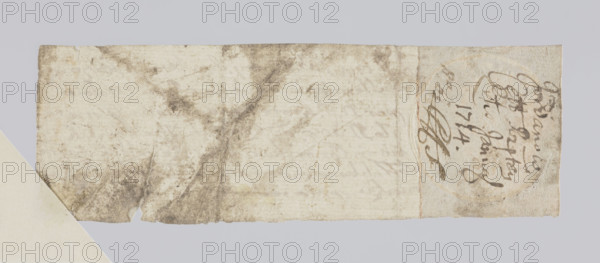 Round imprint of the customs house seal in Jordanów. A crowned eagle with the Saxon coat of arms on its chest. Below, under the crown, a shield with an illegible coat of arms. Date 17 03 and the letters P.T. R. In the rim, the inscription: SIGILUM THELONEORUM REIPUBLICA, POLONIAE. 1703. Paper customs receipt seal, Jordanów, Poland.