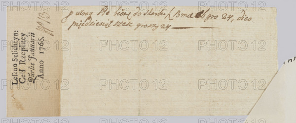 Round impression of the seal of the customs house in Leszno. A crowned eagle with a shield on its chest bearing an illegible coat of arms. Inscription around the rim: PIECZEC KARBU KORONEGO PROVIN, ., 1766. Paper seal; customs receipts; customs seals; document seal; Poland, Leszno; maker/date: 1766.