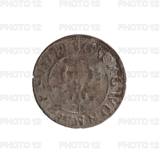 szelag, Ernest Pfahler, Obv. Prussian eagle, on its chest a crowned letter S. In the rim between the rims an inscription beginning with a heart - GEORG.WILH.MA. Rv. Monogram composed of the letters GW. In the rim between the borders an inscription beginning with a rosette, divided by the Hohenzollern coat of arms SOLIDVS.PR - VSSIAE.1629. 1629, Königsberg, Ducal Prussia (1525–1701). Coin; diameter 16.6 mm; weight 0.57 g; axis 0°.